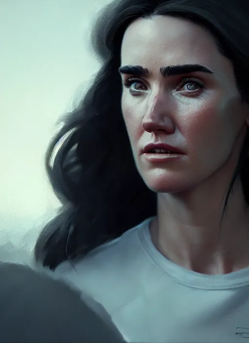 Image similar to portrait, Jennifer Connelly , dramatic lighting, cinematic, establishing shot, extremely high detail, foto realistic, cinematic lighting, post processed, concept art, artstation, style by eddie mendoza, raphael lacoste, alex ross