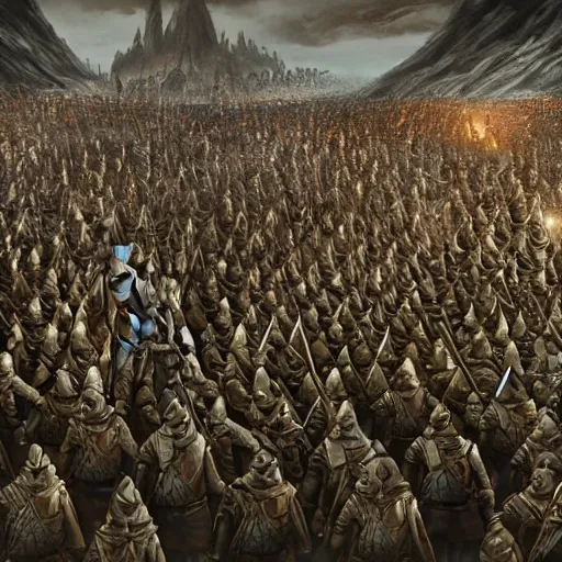 Image similar to An army of minions defend Helm’s Deep, lord of the rings concept art, sharp lighting, 4k, detailed, bright colors