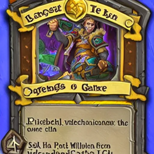 Image similar to Zelenski on Hearthstone card