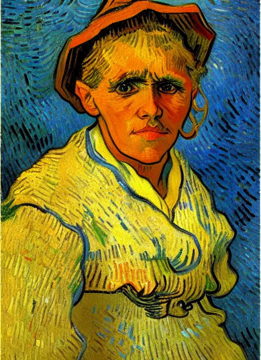 Image similar to detailed expressionist!! oil painting masterpiece portrait of a washerwoman!! by van gogh, 8 k resolution, smooth, sharp focus, matte painting, beautiful masterpiece expressionist painting