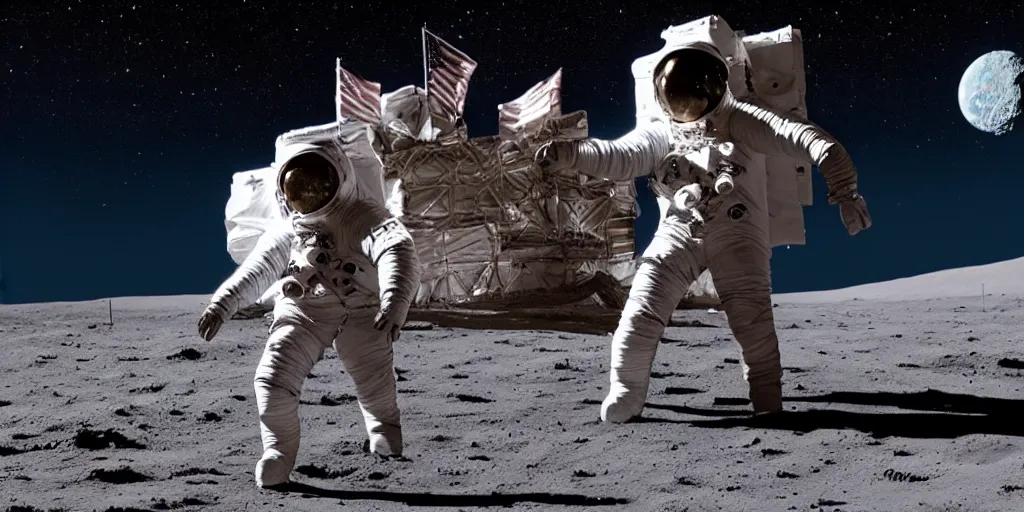 Image similar to photo astronaut riding a horse on the moon