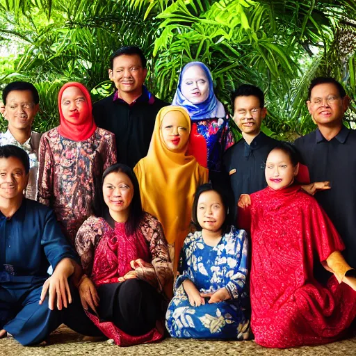 Prompt: an indonesian family portrait, flickr, high resolution, 4 k hd