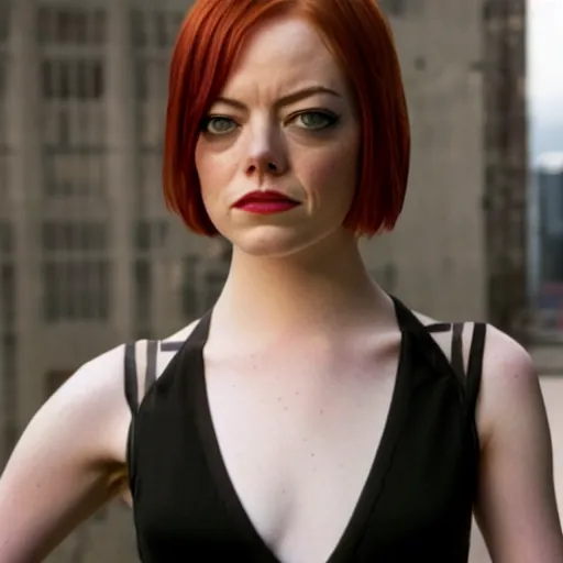 Prompt: emma stone as aeon flux