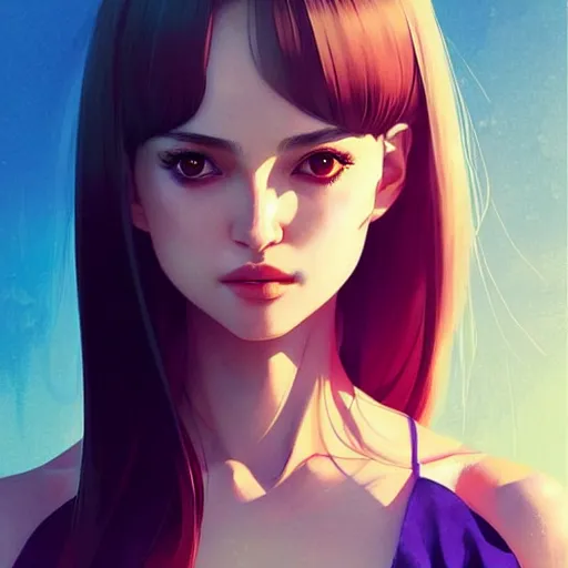 Prompt: a beautiful japanese natalie portman instagram model in crop top, by guweiz and wlop and ilya kuvshinov and artgerm, symmetrical eyes, aesthetic, gorgeous, stunning, alluring, attractive, artstation, deviantart, pinterest, digital art