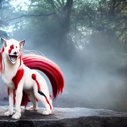 Image similar to amaterasu from okami, capcom, lifelike, nat geo photography, award - winning