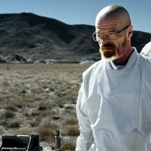 Image similar to A still of Walter White in Lost tv show