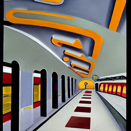 Image similar to subway exit, by o. louis guglielmi