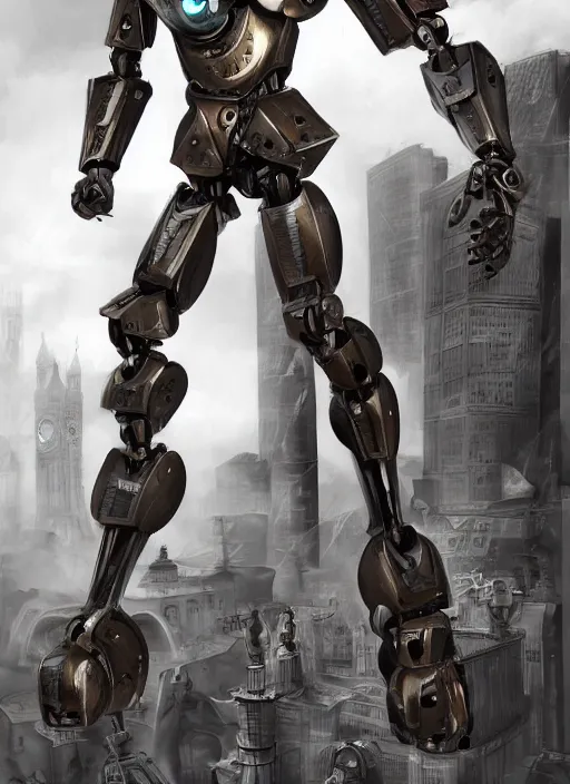 Image similar to anubis-headed humanoid metal robots take over london, detailed digital art, trending on Artstation