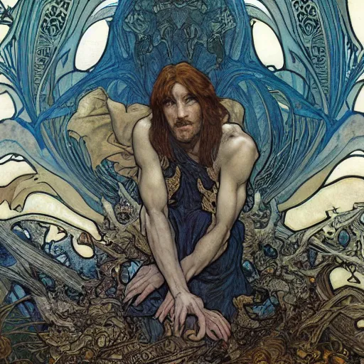 Prompt: the second coming of smaug, by rebecca guay and by arthur rackham and by alphonse mucha and by john william waterhouse, cosmic, heavenly, god rays, intricate detail, cinematic, 8 k, cel shaded, unreal engine, featured on artstation, pixiv