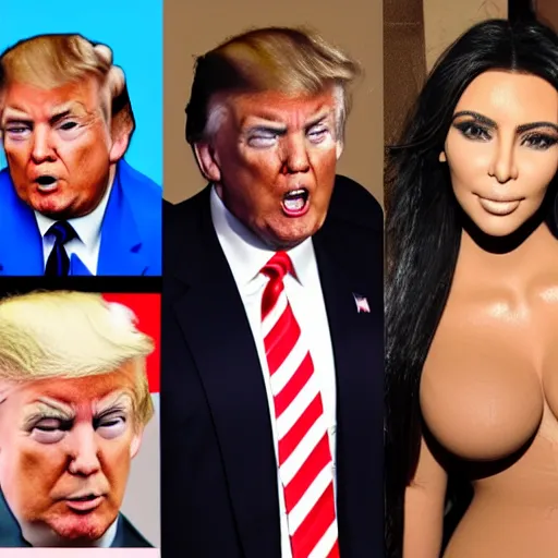 Prompt: Donald Trump as Kim Kardashian