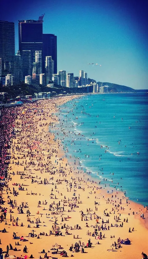 Image similar to instagram photo of a sunny day on copacabana beach