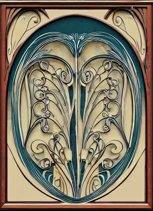 Prompt: art nouveau onment symbolique decoration