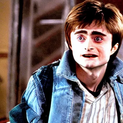Prompt: daniel radcliffe as marty mcfly in back to the future