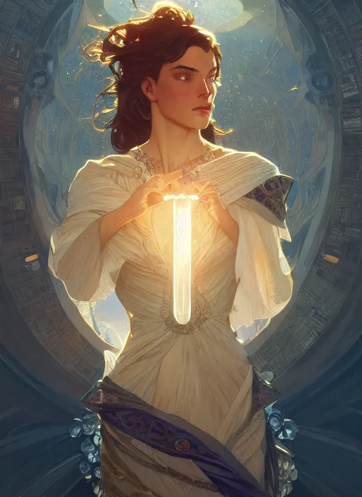 Image similar to the sapphire herald, intricate, cinematic lighting, highly detailed, digital painting, artstation, concept art, smooth, sharp focus, illustration, art by terry moore and greg rutkowski and alphonse mucha