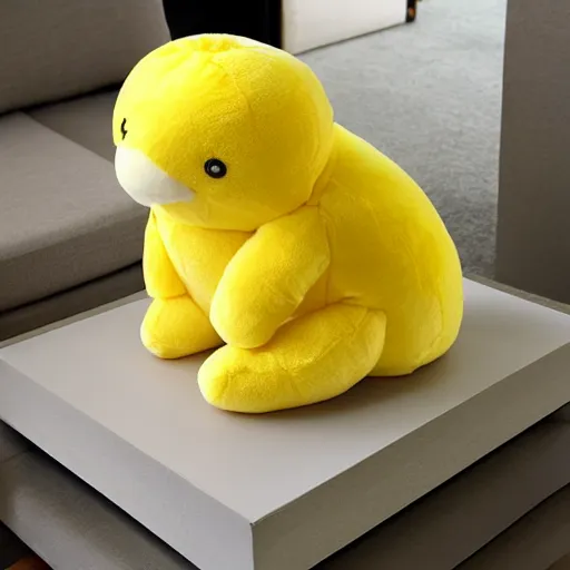 Image similar to lemon plush toy, photo