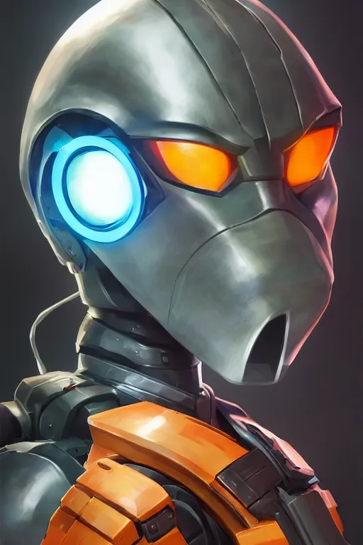 Image similar to epic mask helmet robot ninja portrait stylized as fornite style game design fanart by concept artist gervasio canda, behance hd by jesper ejsing, by rhads, makoto shinkai and lois van baarle, ilya kuvshinov, rossdraws global illumination radiating a glowing aura global illumination ray tracing hdr render in unreal engine 5