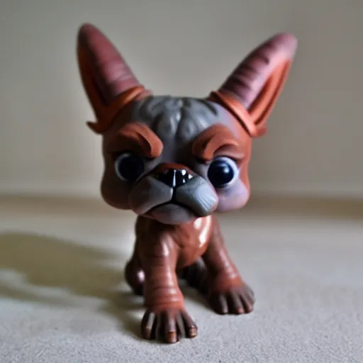 Image similar to three legged red faun french bulldog funko pop