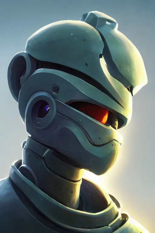 Image similar to epic mask helmet robot ninja portrait stylized as fornite style game design fanart by concept artist gervasio canda, behance hd by jesper ejsing, by rhads, makoto shinkai and lois van baarle, ilya kuvshinov, rossdraws global illumination radiating a glowing aura global illumination ray tracing hdr render in unreal engine 5