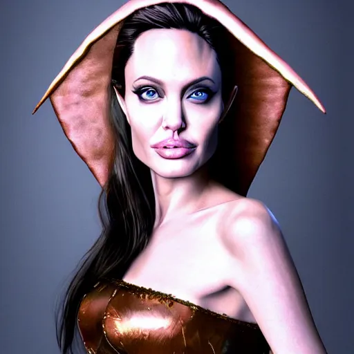 Prompt: portrait of angelina jolie as an elf sorceress, ultra realistic, canon photography