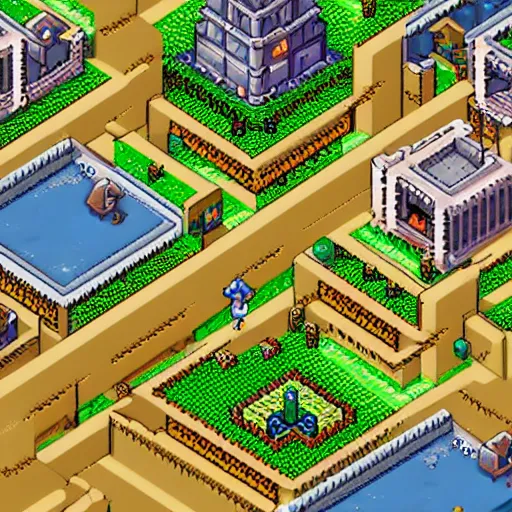 Image similar to 'isometric pixel art, soft lighting, pixel town, medieval Pixelated dragon , ultra detailed