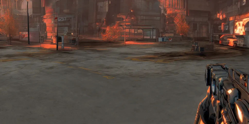 Prompt: screenshot of duke nukem 3 d, dos, videogame, neon glow, lens flare, 8 k, unreal engine