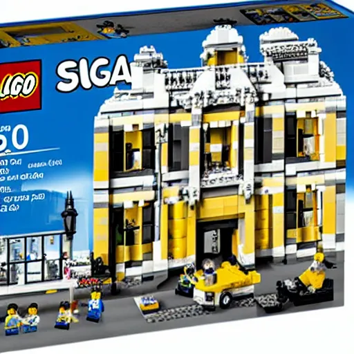 Prompt: Mar-A-Lago FBI raid Lego set