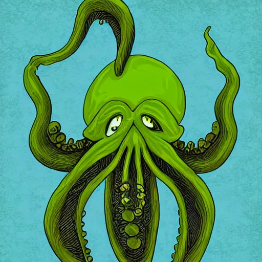 Prompt: digital art of cthulu