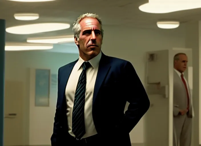 Image similar to Film shot of Jeffrey Epstein in Boss Baby (2017), dramatic lighting, intricate powerful, cinematic