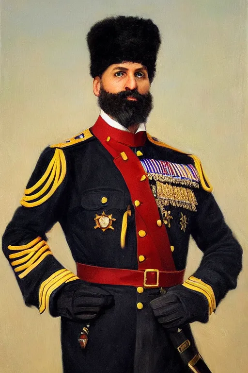 Image similar to full body portrait of the dictator of the sacramento kings, 1 8 8 9, in full military garb, oil on canvas by william sidney mount, trending on artstation