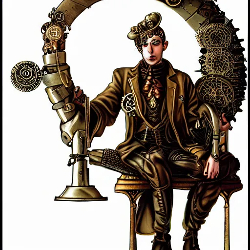 Image similar to a steampunk god