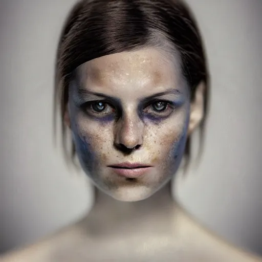 Prompt: portrait of a ghostly haunting female, depth of field, zeiss lens, detailed, symmetrical, centered, fashion photoshoot, by annie leibovitz and steve mccurry, david lazar, jimmy nelsson, breathtaking, 8 k resolution, extremely detailed, beautiful, establishing shot, artistic, hyperrealistic, beautiful face, octane render