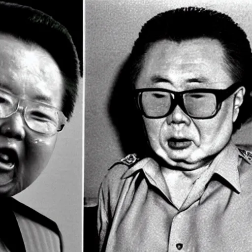 Image similar to a still of Kim Jong-il as Jason Voorhees, north Korean slasher