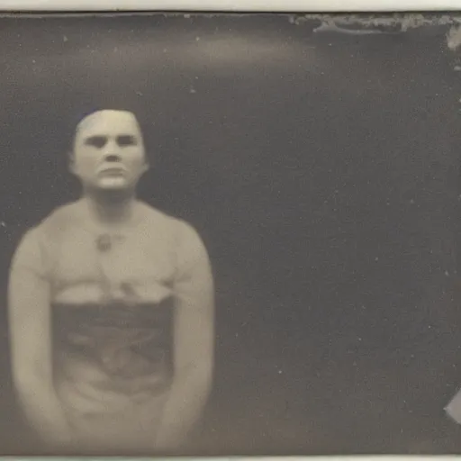 Image similar to tintype photo, underwater, huge monster