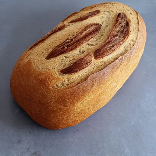 Prompt: loaf of bread that is shaped like poo