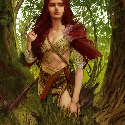 Prompt: An epic fantasy comic book style portrait of a fox as a martial arts expert, temple ruins surrounded by lush meadow and big pines, intricate, elegant, highly detailed, digital painting, artstation, concept art, matte, sharp focus, illustration, art by Artgerm and Greg Rutkowski and Alphonse Mucha