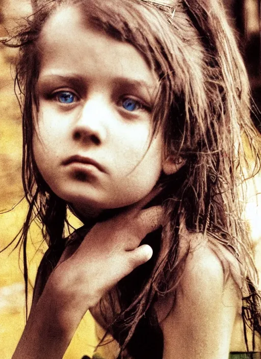 Prompt: hyper detailed photograph of a beautiful young woman by don mccullin, color, dslr