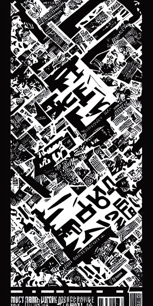 Image similar to black on white graphic design in style of david rudnick eric hu acid y 2 k