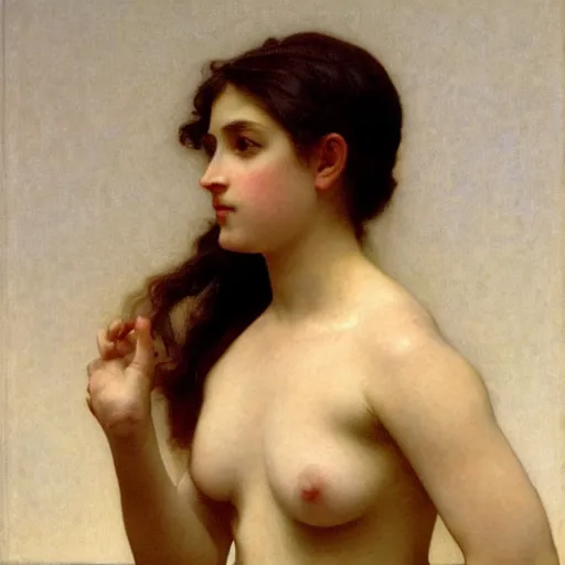 Prompt: painting of William-Adolphe Bouguereau female figure