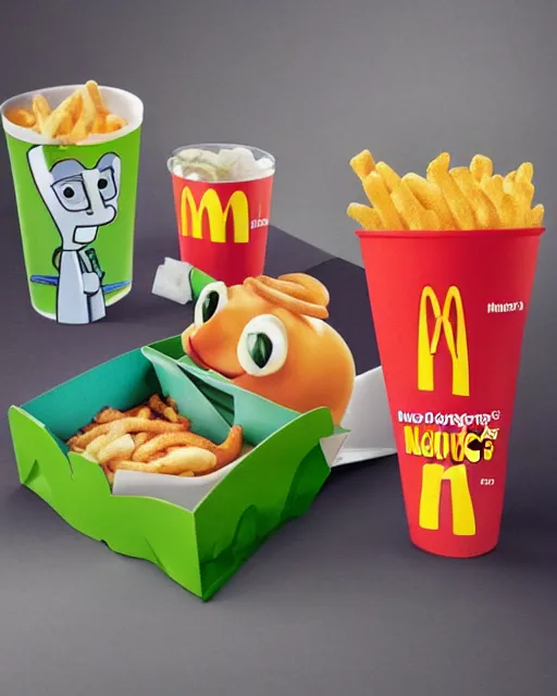 Image similar to photograph of a handsome squidward mcdonalds happy meal toy