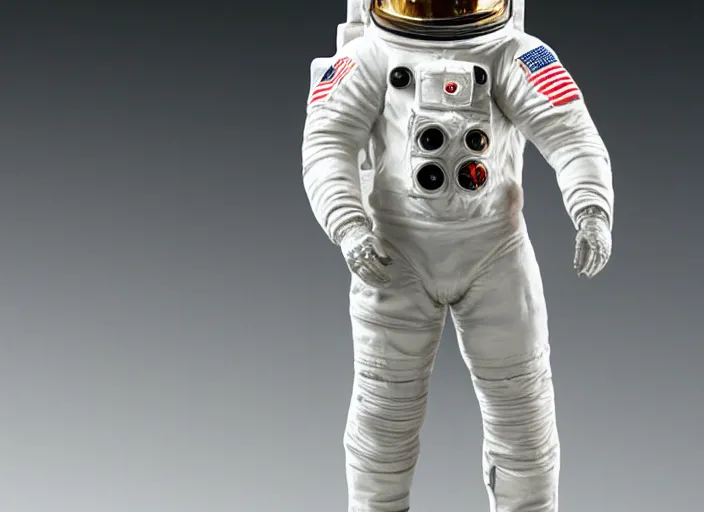 Image similar to Image on the store website, eBay, Full body, 80mm resin figure of a detailed astronaut, Environmental light from the front