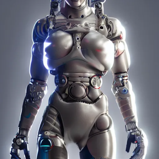 Image similar to cyborg female fighter, hyper detailed, artstation, unreal engine, octane render, hyper detailed.