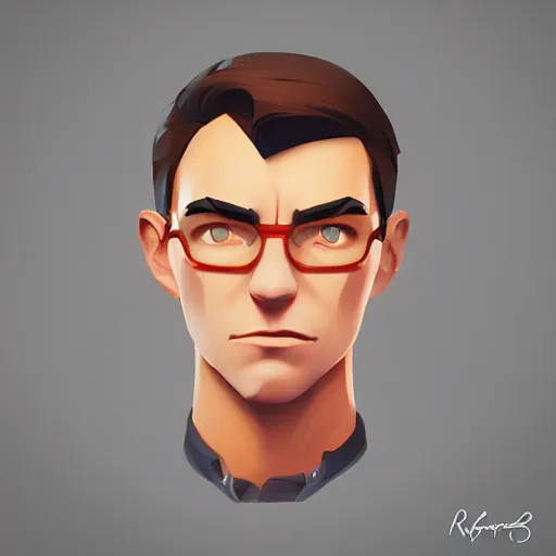 Image similar to face icon stylized minimalist agent 0 0 7, loftis, cory behance hd by jesper ejsing, by rhads, makoto shinkai and lois van baarle, ilya kuvshinov, rossdraws global illumination