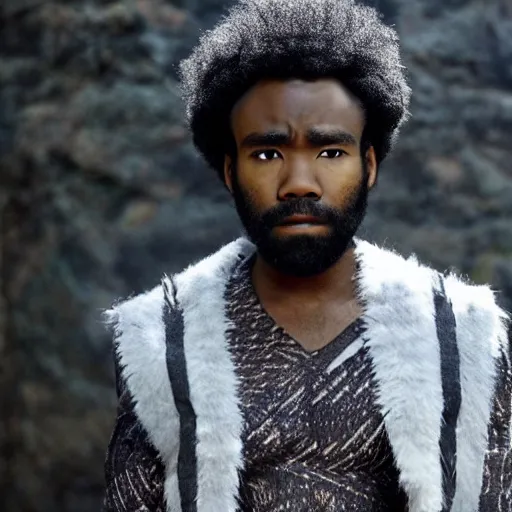 Prompt: Donald Glover as Black Panther