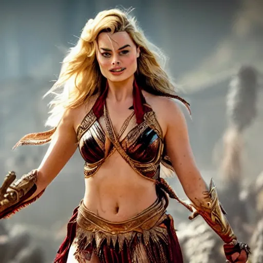 Image similar to margot robbie as dejah thoris