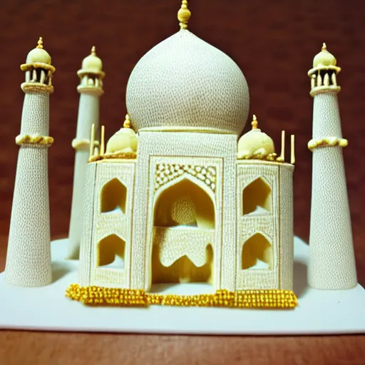 Image similar to cheese a reconstruction of the cheese taj mahal made ot of cheese, cheese