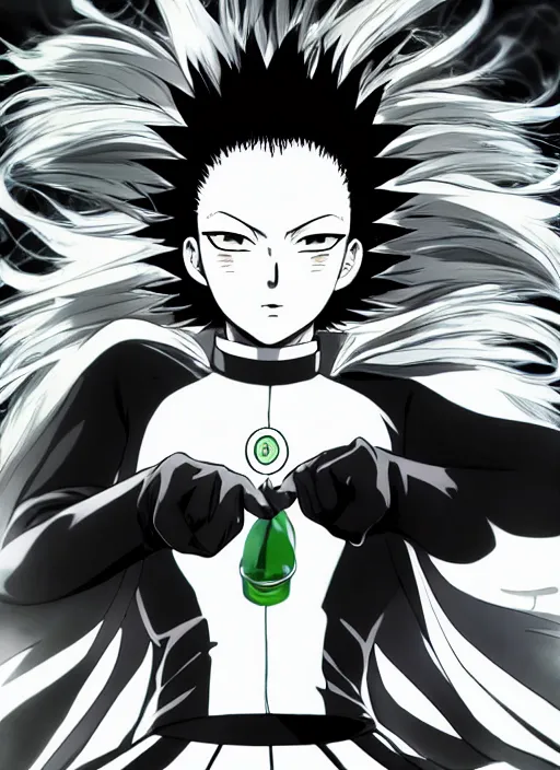 Image similar to A full portrait photo of tatsumaki one punch man, f/22, 35mm, 2700K, lighting, perfect faces, award winning photography.