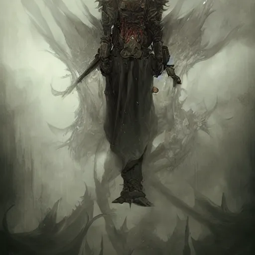 Prompt: the demon king by bastien lecouffe deharme