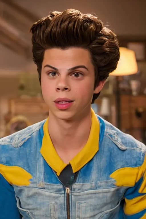Image similar to jake t. austin as jimmy neutron in the live action adaptation, 3 5 mm photography, highly detailed, cinematic lighting, 4 k