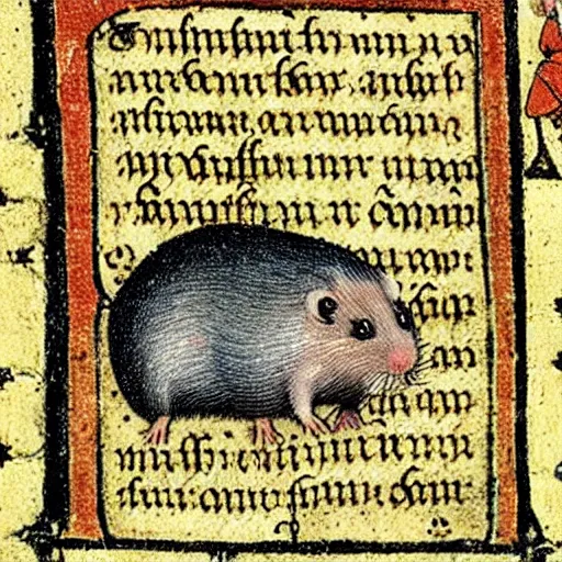 Image similar to Miniature giant space hamster depicted in the medieval history book