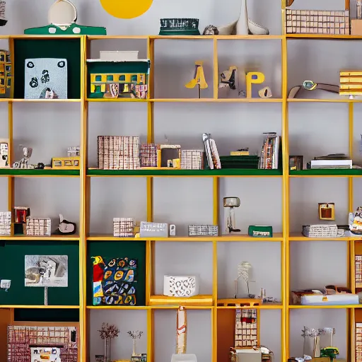 Prompt: the wes anderson section of ikea, 4 k